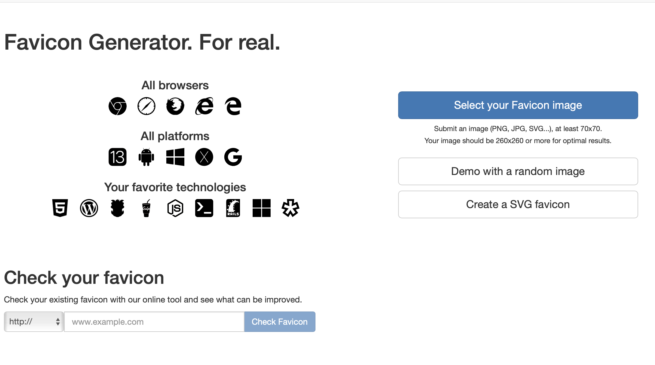 setting up favicon